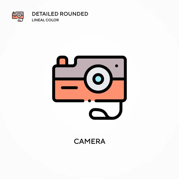 Camera Vectoricoon Moderne Vector Illustratie Concepten Eenvoudig Bewerken Aan Passen — Stockvector