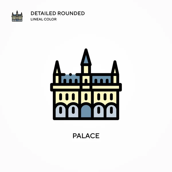 Icono Vectorial Palace Conceptos Modernos Ilustración Vectorial Fácil Editar Personalizar — Archivo Imágenes Vectoriales