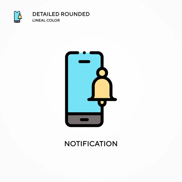 Icône Vectorielle Notification Concepts Modernes Illustration Vectorielle Facile Modifier Personnaliser — Image vectorielle