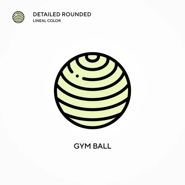 Gym Ball Vector Icon 일러스트 편집하고 맞춤화하기가 — 스톡 벡터