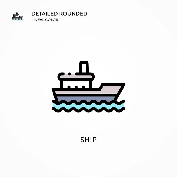 Ship vector icon. Modern vector illustration concepts. Easy to edit and customize.