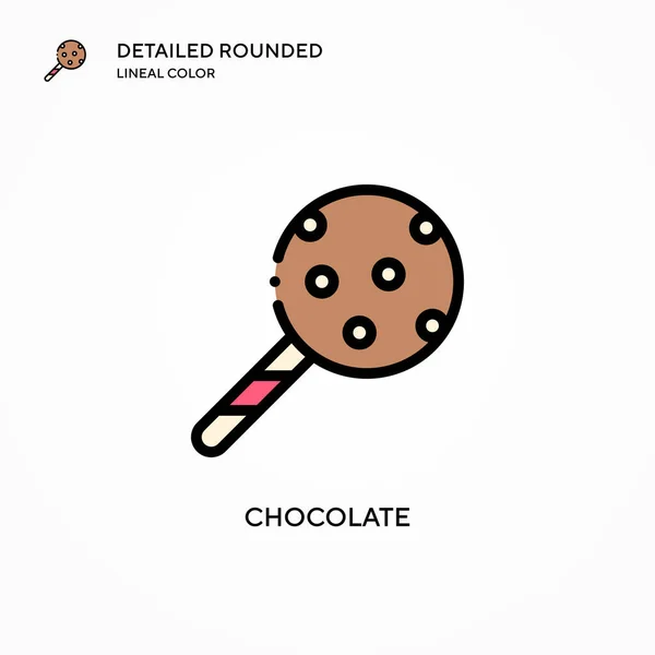 Icono Vector Chocolate Conceptos Modernos Ilustración Vectorial Fácil Editar Personalizar — Vector de stock