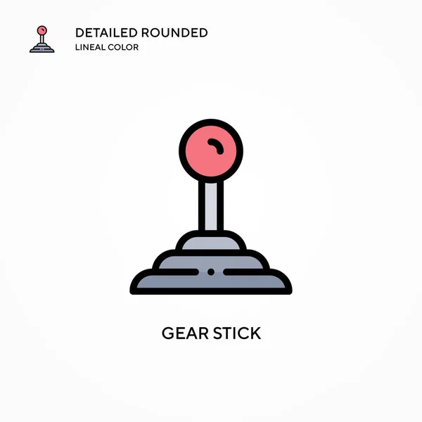 Ícone Vetorial Gear Stick Conceitos Modernos Ilustração Vetorial Fácil Editar — Vetor de Stock