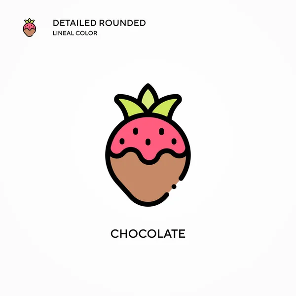 Ícone Vetor Chocolate Conceitos Modernos Ilustração Vetorial Fácil Editar Personalizar —  Vetores de Stock