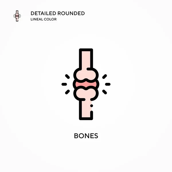 Kemik vektör simgesi. Modern vektör illüstrasyon kavramları. Düzenlemesi ve kişiselleştirmesi kolay.