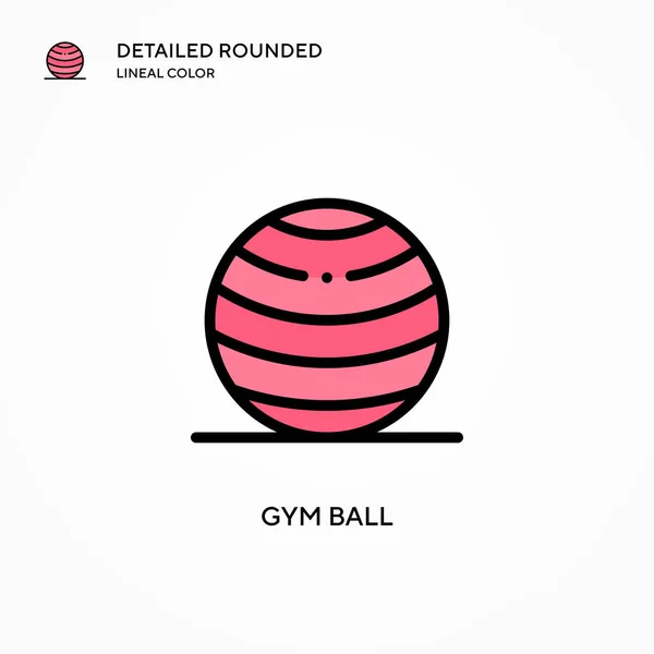 Gym Bal Vector Icoon Moderne Vector Illustratie Concepten Eenvoudig Bewerken — Stockvector