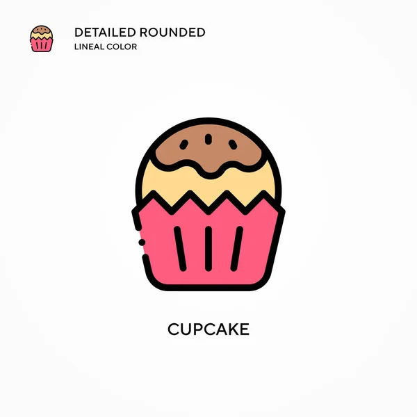 Εικονίδιο Φορέα Cupcake Σύγχρονες Έννοιες Διανυσματικής Απεικόνισης Εύκολο Επεξεργαστείτε Και — Διανυσματικό Αρχείο