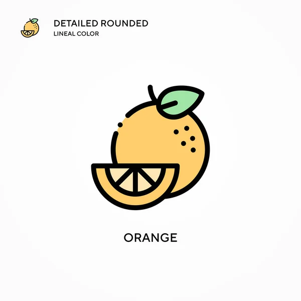 Icono Vector Naranja Conceptos Modernos Ilustración Vectorial Fácil Editar Personalizar — Archivo Imágenes Vectoriales