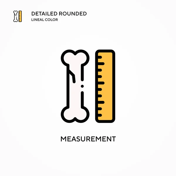 Ícone Vetor Medição Conceitos Modernos Ilustração Vetorial Fácil Editar Personalizar — Vetor de Stock