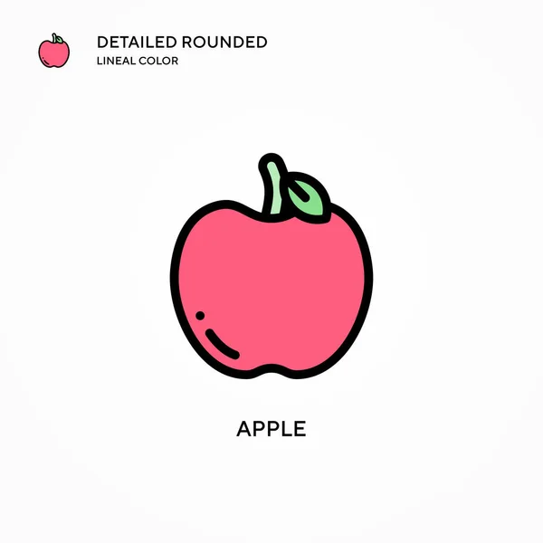 Icono Vector Apple Conceptos Modernos Ilustración Vectorial Fácil Editar Personalizar — Archivo Imágenes Vectoriales