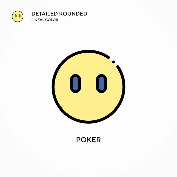 Poker Vector Pictogram Moderne Vector Illustratie Concepten Eenvoudig Bewerken Aan — Stockvector