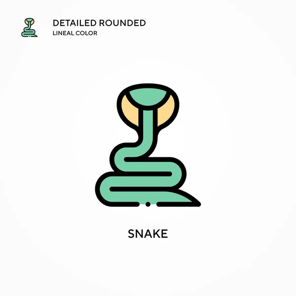 Icono Vector Serpiente Conceptos Modernos Ilustración Vectorial Fácil Editar Personalizar — Archivo Imágenes Vectoriales