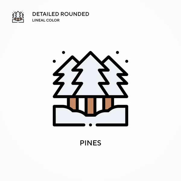Pines Vector Icon Modern Vector Illustration Concepts Easy Edit Customize Royalty Free Stock Illustrations