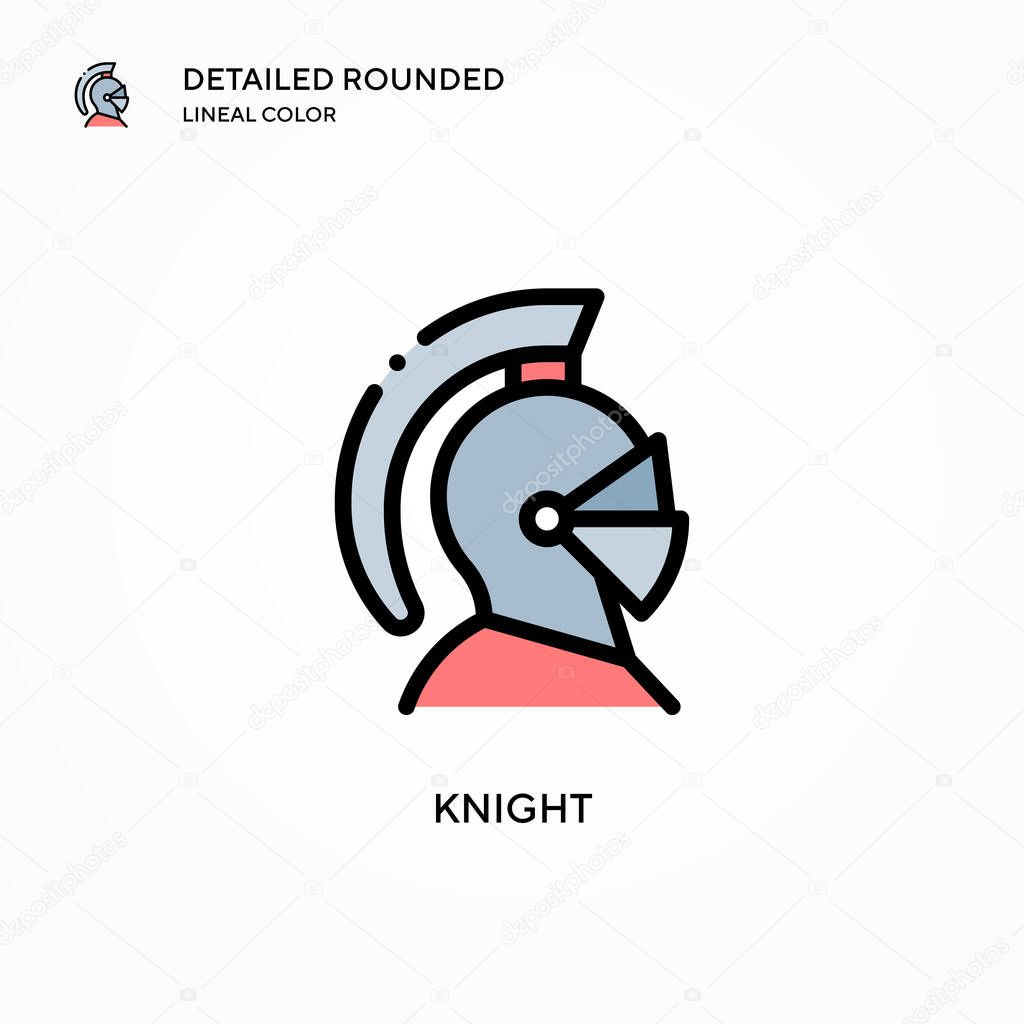Knight vector icon. Modern vector illustration concepts. Easy to edit and customize.
