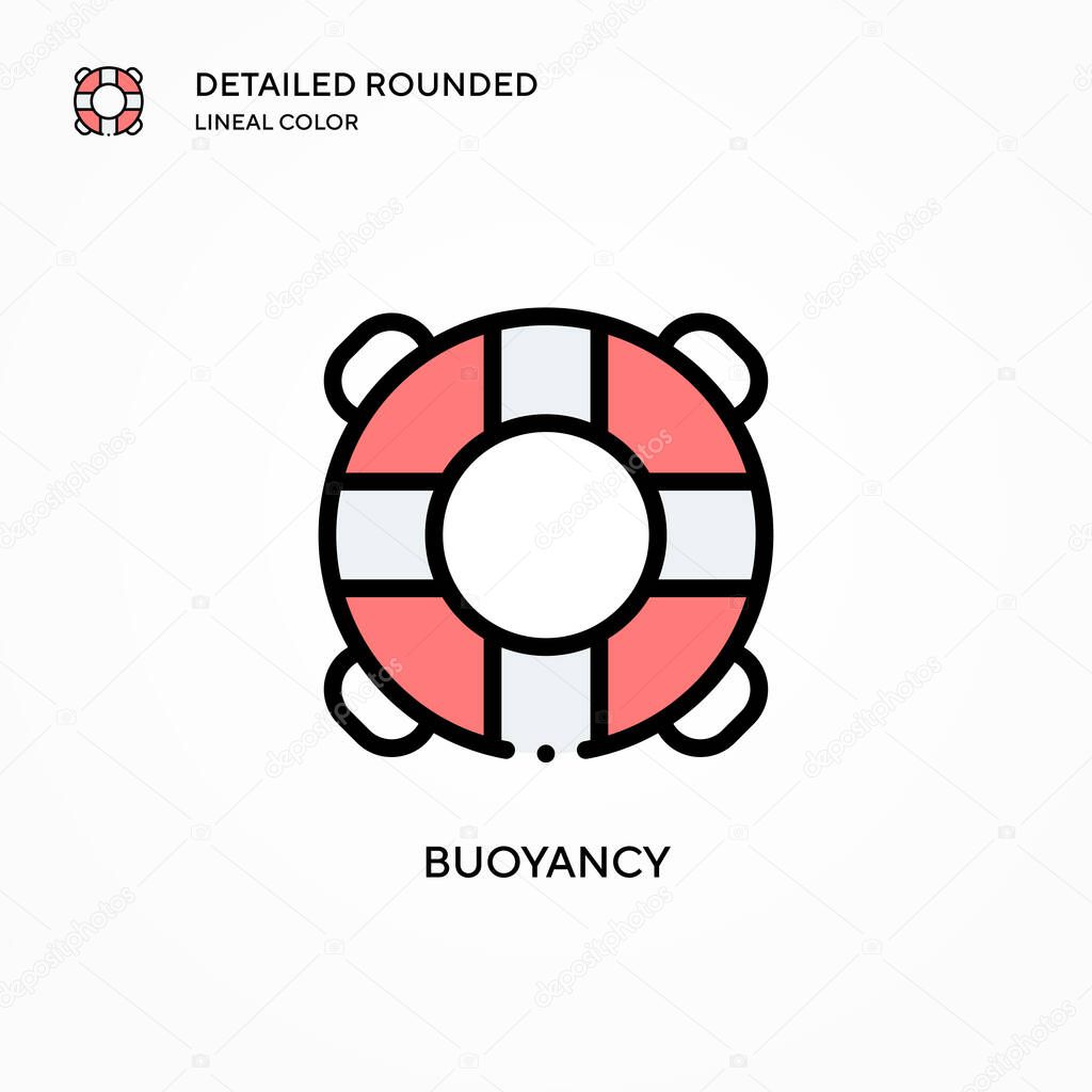 Buoyancy vector icon. Modern vector illustration concepts. Easy to edit and customize.