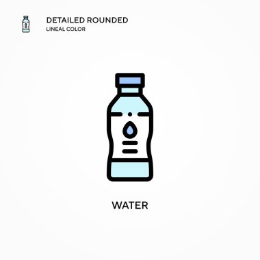 Su vektör simgesi. Modern vektör illüstrasyon kavramları. Düzenlemesi ve kişiselleştirmesi kolay.