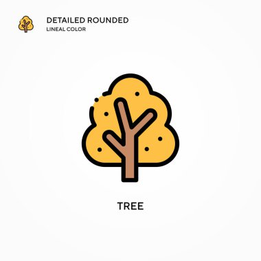 Ağaç vektör simgesi. Modern vektör illüstrasyon kavramları. Düzenlemesi ve kişiselleştirmesi kolay.