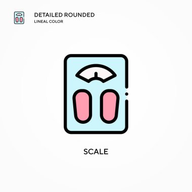 Vektör simgesini ölçekle. Modern vektör illüstrasyon kavramları. Düzenlemesi ve kişiselleştirmesi kolay.