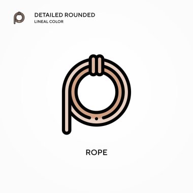 İp vektör simgesi. Modern vektör illüstrasyon kavramları. Düzenlemesi ve kişiselleştirmesi kolay.