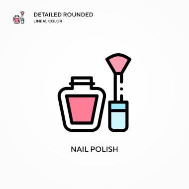 Oje vektör ikonu. Modern vektör illüstrasyon kavramları. Düzenlemesi ve kişiselleştirmesi kolay.