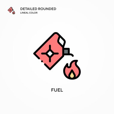 Yakıt vektör simgesi. Modern vektör illüstrasyon kavramları. Düzenlemesi ve kişiselleştirmesi kolay.