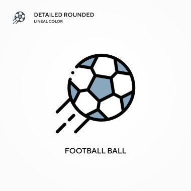 Futbol vektör simgesi. Modern vektör illüstrasyon kavramları. Düzenlemesi ve kişiselleştirmesi kolay.