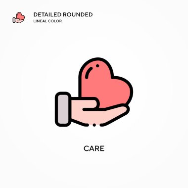 Dikkat vektör simgesi. Modern vektör illüstrasyon kavramları. Düzenlemesi ve kişiselleştirmesi kolay.