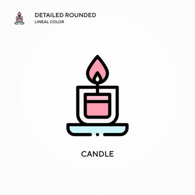 Mum vektör simgesi. Modern vektör illüstrasyon kavramları. Düzenlemesi ve kişiselleştirmesi kolay.