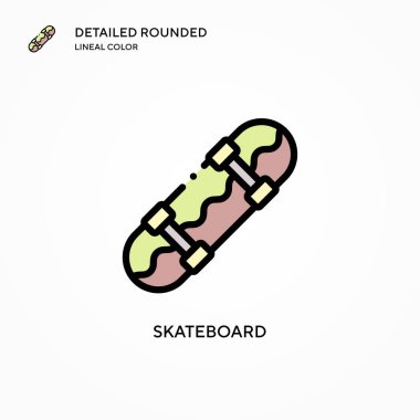 Kaykay vektör simgesi. Modern vektör illüstrasyon kavramları. Düzenlemesi ve kişiselleştirmesi kolay.