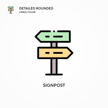 İmza noktası vektör simgesi. Modern vektör illüstrasyon kavramları. Düzenlemesi ve kişiselleştirmesi kolay.