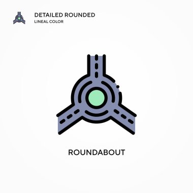 Dolambaçlı vektör simgesi. Modern vektör illüstrasyon kavramları. Düzenlemesi ve kişiselleştirmesi kolay.