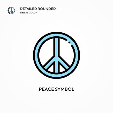 Barış sembolü vektör simgesi. Modern vektör illüstrasyon kavramları. Düzenlemesi ve kişiselleştirmesi kolay.