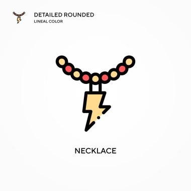 Kolye vektör simgesi. Modern vektör illüstrasyon kavramları. Düzenlemesi ve kişiselleştirmesi kolay.