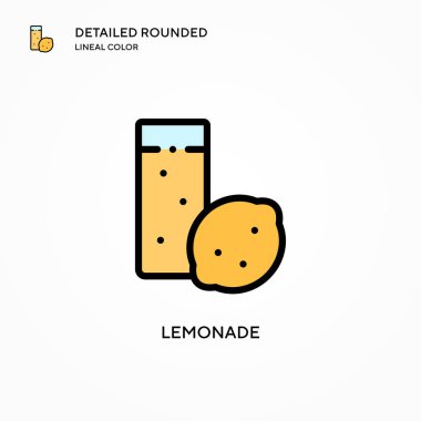 Limonata vektör simgesi. Modern vektör illüstrasyon kavramları. Düzenlemesi ve kişiselleştirmesi kolay.