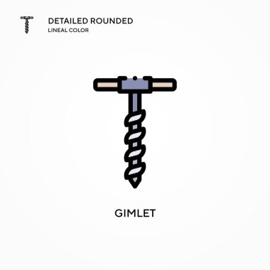 Gimlet vektör simgesi. Modern vektör illüstrasyon kavramları. Düzenlemesi ve kişiselleştirmesi kolay.
