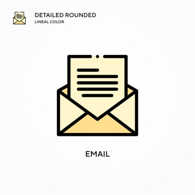 E- posta vektör simgesi. Modern vektör illüstrasyon kavramları. Düzenlemesi ve kişiselleştirmesi kolay.