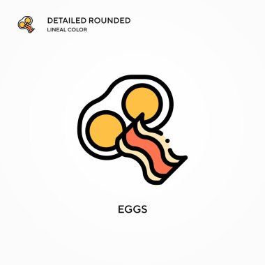 Yumurta vektör simgesi. Modern vektör illüstrasyon kavramları. Düzenlemesi ve kişiselleştirmesi kolay.