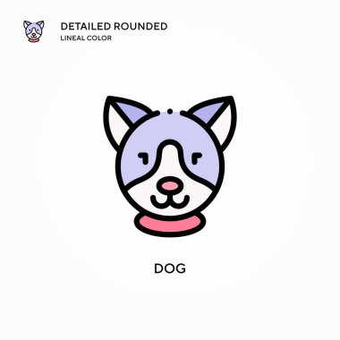 Köpek vektör simgesi. Modern vektör illüstrasyon kavramları. Düzenlemesi ve kişiselleştirmesi kolay.