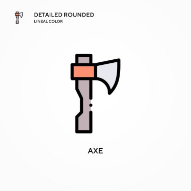 Axe vektör simgesi. Modern vektör illüstrasyon kavramları. Düzenlemesi ve kişiselleştirmesi kolay.