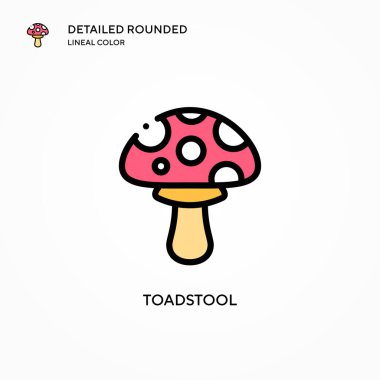 Zehirli mantar vektör simgesi. Modern vektör illüstrasyon kavramları. Düzenlemesi ve kişiselleştirmesi kolay.