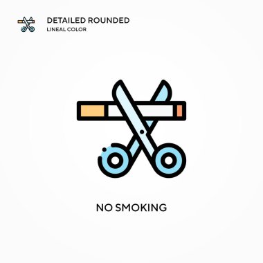 Dumanı tüten vektör simgesi yok. Modern vektör illüstrasyon kavramları. Düzenlemesi ve kişiselleştirmesi kolay.