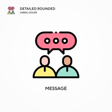 Mesaj vektör simgesi. Modern vektör illüstrasyon kavramları. Düzenlemesi ve kişiselleştirmesi kolay.