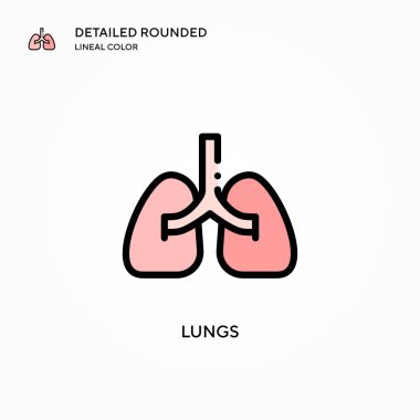 Akciğer vektör simgesi. Modern vektör illüstrasyon kavramları. Düzenlemesi ve kişiselleştirmesi kolay.