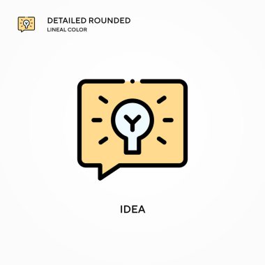 Fikir vektör simgesi. Modern vektör illüstrasyon kavramları. Düzenlemesi ve kişiselleştirmesi kolay.