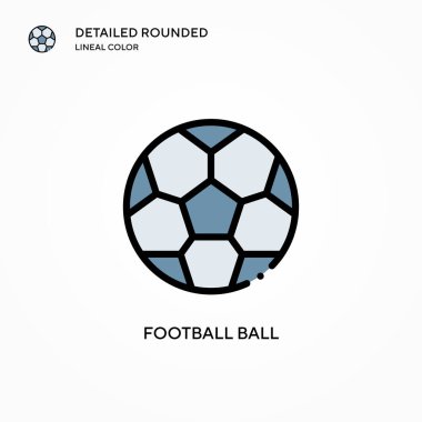 Futbol vektör simgesi. Modern vektör illüstrasyon kavramları. Düzenlemesi ve kişiselleştirmesi kolay.