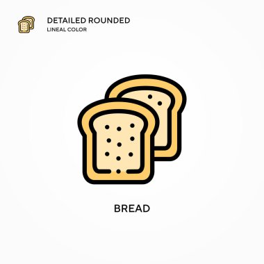 Ekmek vektör simgesi. Modern vektör illüstrasyon kavramları. Düzenlemesi ve kişiselleştirmesi kolay.
