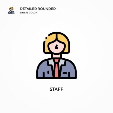 Personel vektör simgesi. Modern vektör illüstrasyon kavramları. Düzenlemesi ve kişiselleştirmesi kolay.