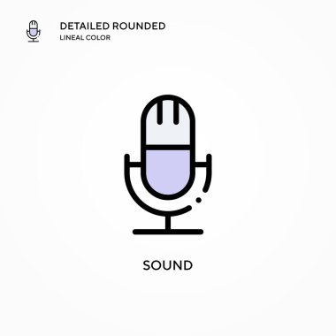 Ses vektör simgesi. Modern vektör illüstrasyon kavramları. Düzenlemesi ve kişiselleştirmesi kolay.