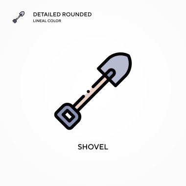 Kürek vektör simgesi. Modern vektör illüstrasyon kavramları. Düzenlemesi ve kişiselleştirmesi kolay.
