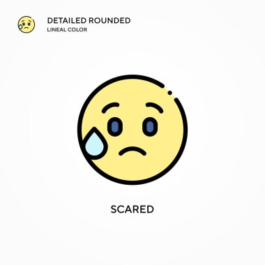 Korkak vektör simgesi. Modern vektör illüstrasyon kavramları. Düzenlemesi ve kişiselleştirmesi kolay.